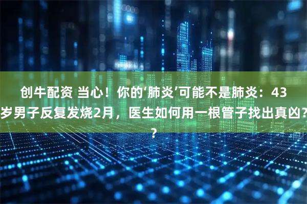 创牛配资 当心！你的‘肺炎’可能不是肺炎：43岁男子反复发烧2月，医生如何用一根管子找出真凶？